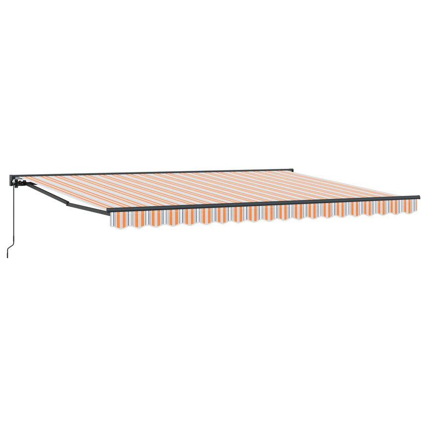 Uitschuifbare Luifel Oranje, Grijs, Blauw, Wit Oranje, Grijs, Blauw, Wit (Anthraciet Frame)