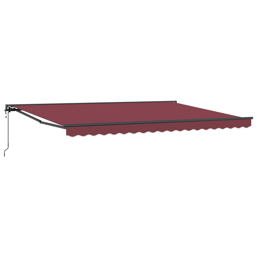 Elektrisch Uitschuifbare Zonneluifel Bordeauxrood En Anthraciet Anthraciet (Anthraciet Frame)