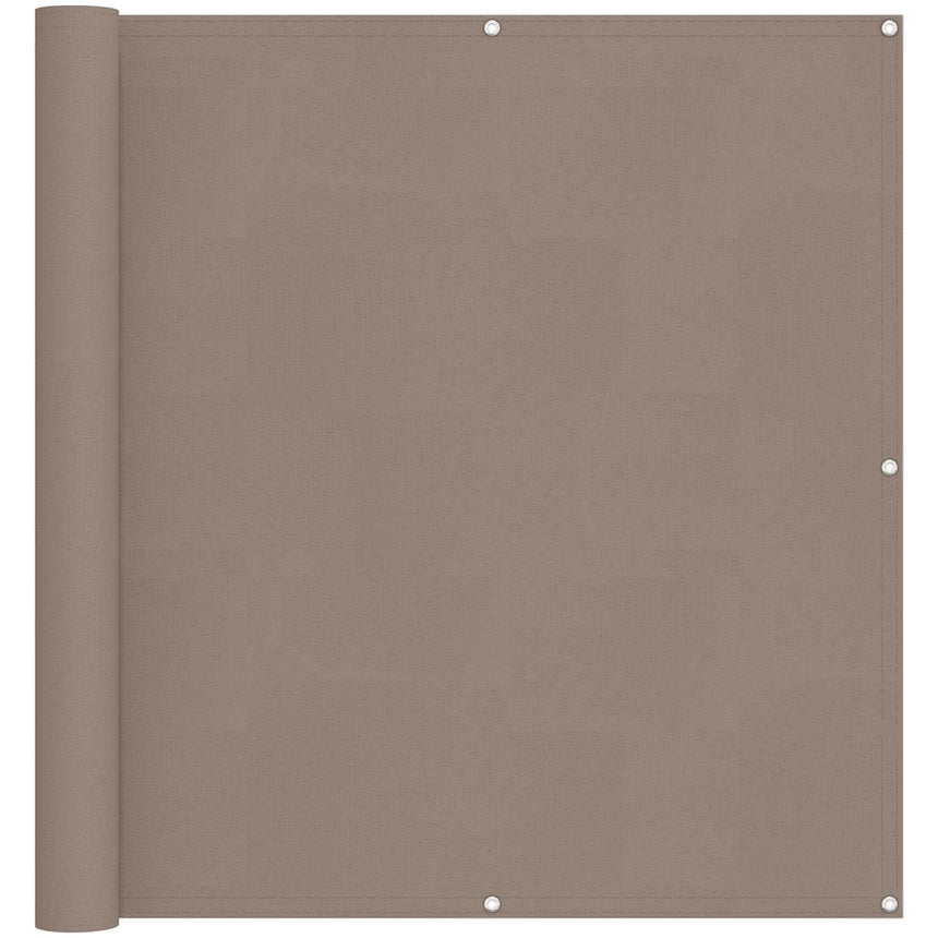 Balkonscherm Taupe 110 X 400 Cm Oxford Stof Taupe