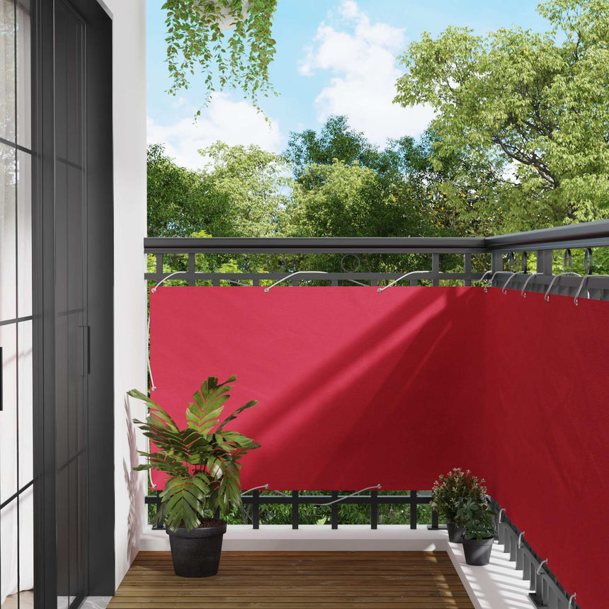 Balkonscherm Pu Gecoate Oxford Alu Bordeauxrood