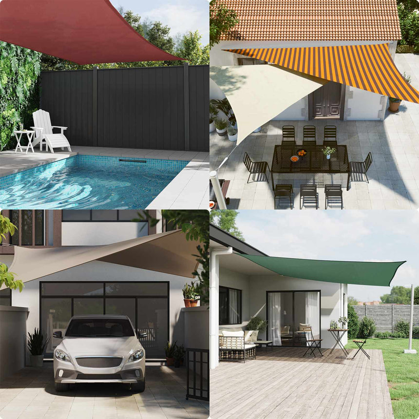 Zonneschaduw 100% Polyester Oxford Oranje En Bruin
