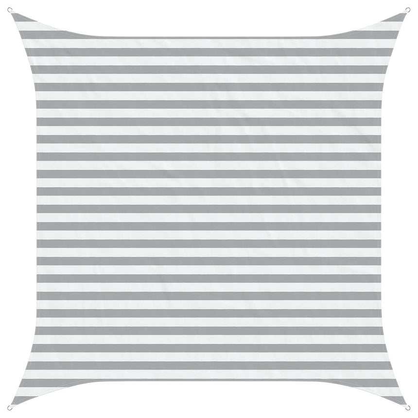 Zonneschaduw 100% Polyester Oxford Lichtgrijs En Wit