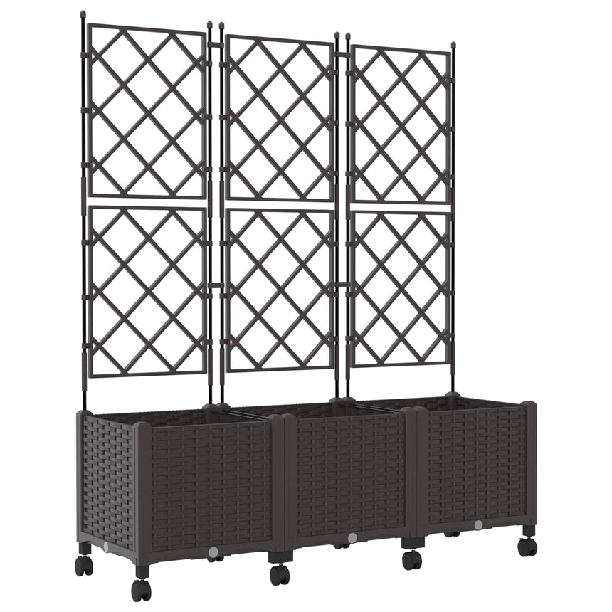 Tuinsteker Met Schutting En Wielen 3 St 120 X 40 X 149 Cm