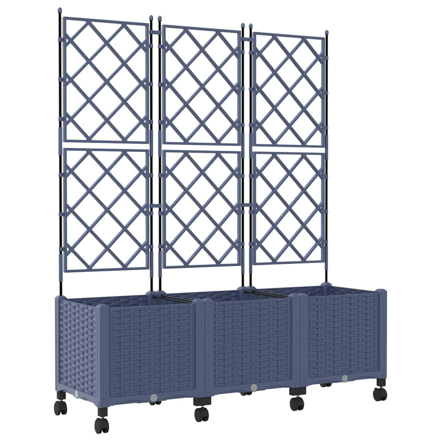 Tuinsteker Met Schutting En Wielen 3 St 120 X 40 X 149 Cm