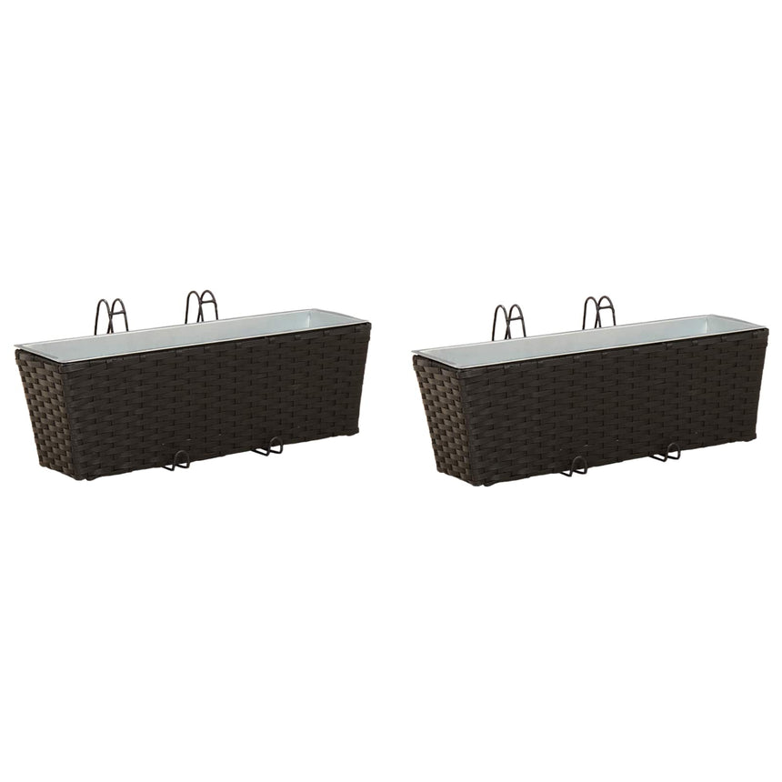 Balkon 2 Pcs 50 X 17 X 17 Cm Metaal