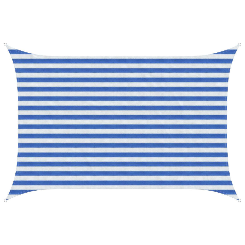 Zonneschaduwzeil Hdpe Blauw En Wit
