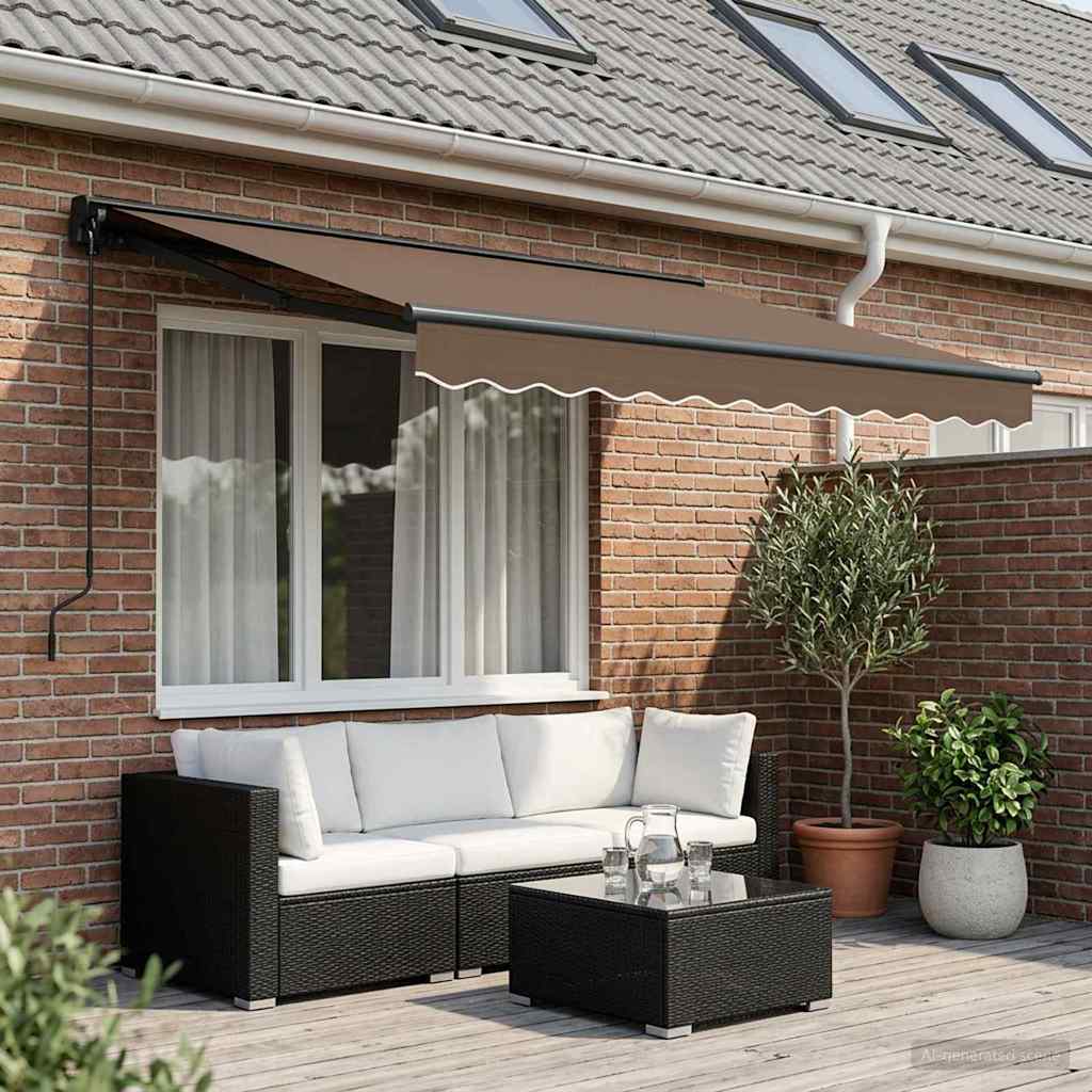 Uitschuifbare Luifel Taupe Taupe (Antraciet Frame)