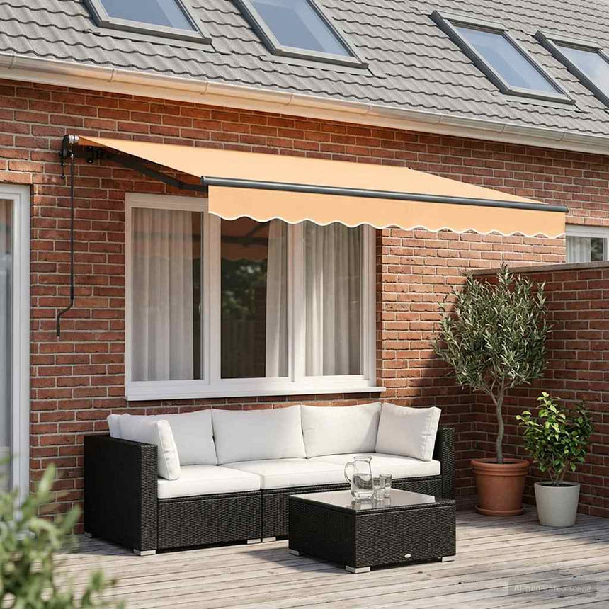 Uitschuifbare Luifel Stof En Aluminium Zand