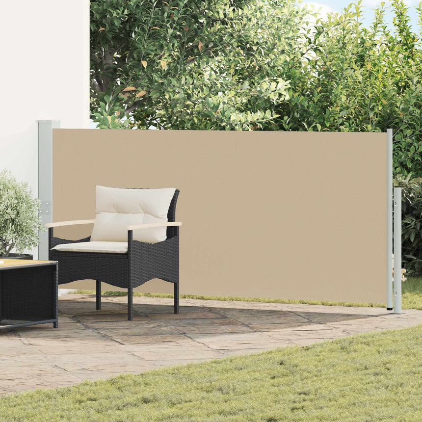 Uittrekbaar Zijscherm 300 X 100 Cm Polyester Beige