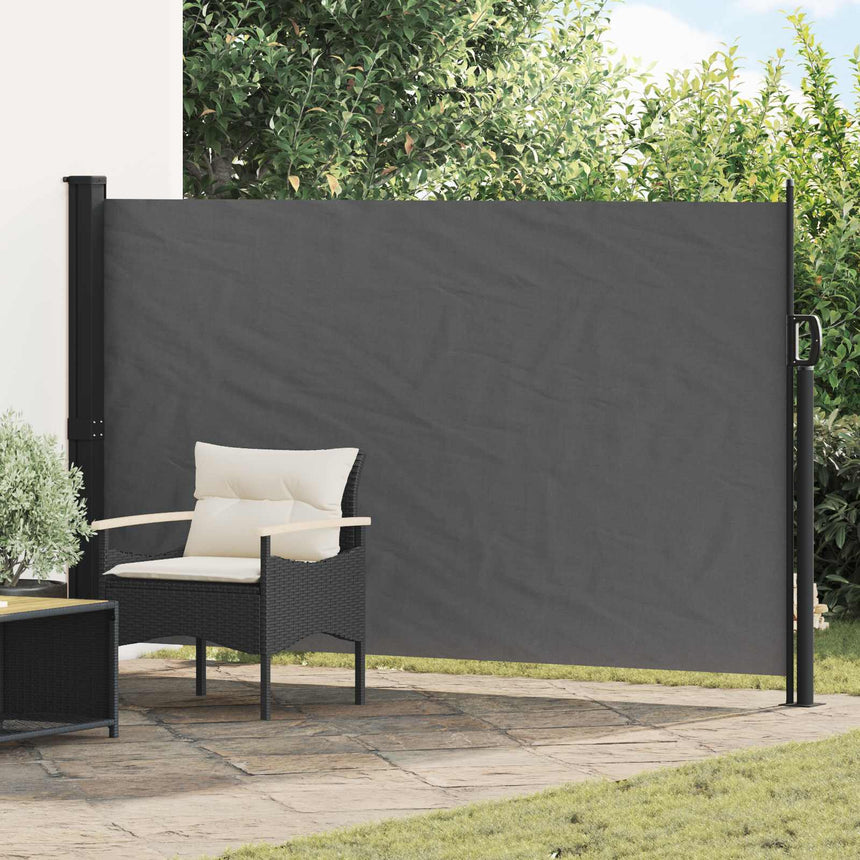 Uittrekbaar Zijscherm 300 X 170 Cm Polyester Antracietkleurig
