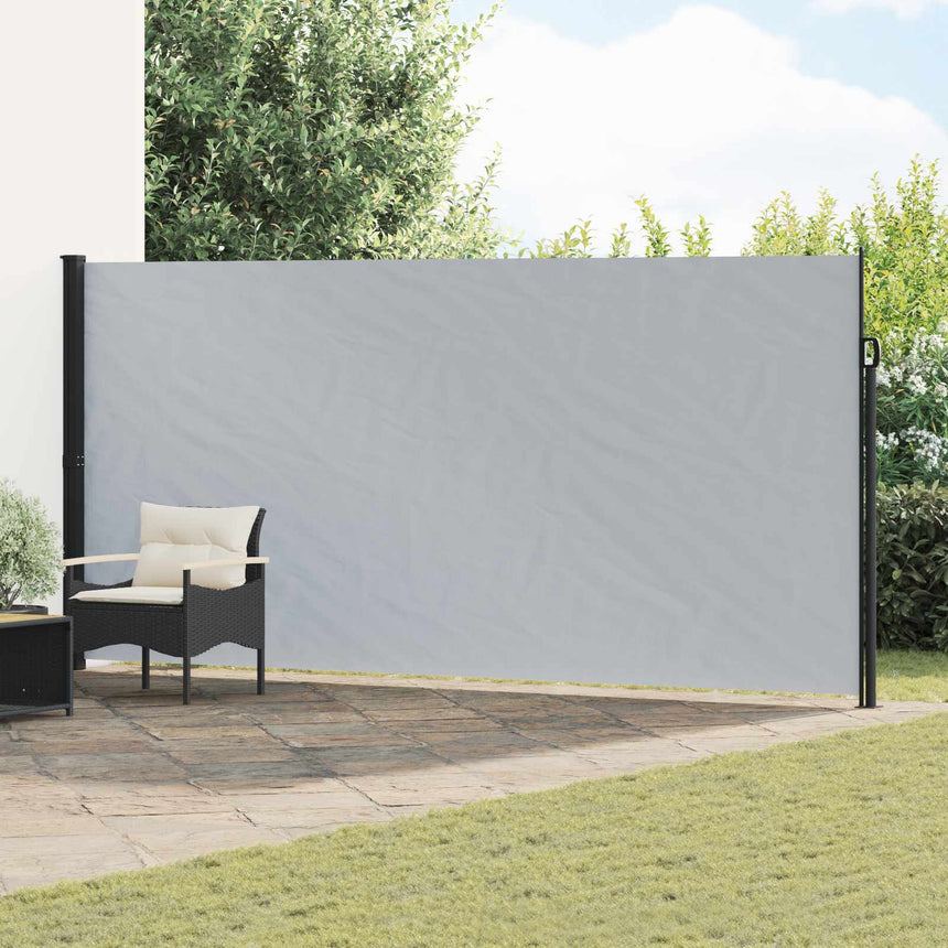 Uittrekbaar Zijscherm 300 X 100 Cm Polyester Grijs