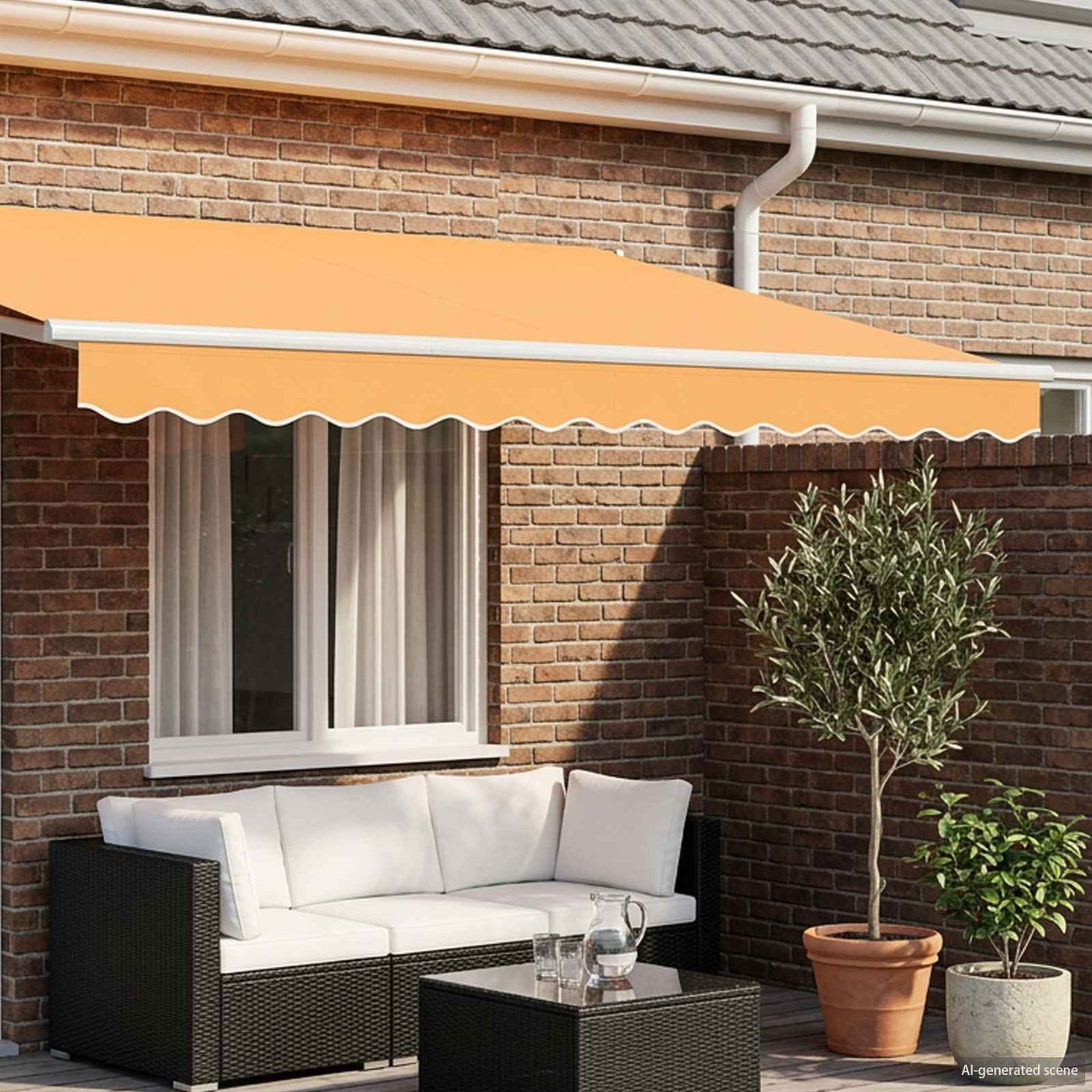 Vervangende Markies Volant Polyester Zand
