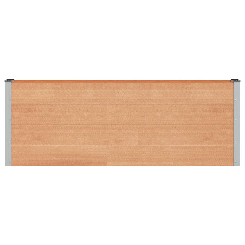 Verhoogde Plantenbak Bruin 200 X 30 X 72 Cm Wpc En Aluminium
