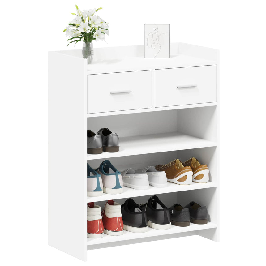 Schoenenkast Met Lade 73,5 X 36 X 92 Cm Bewerkt Hout