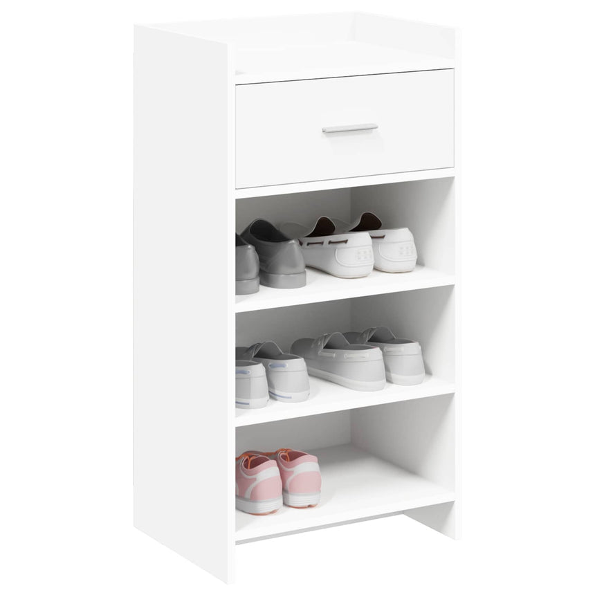 Schoenenkast Met Lade 48 X 36 X 92 Cm Bewerkt Hout