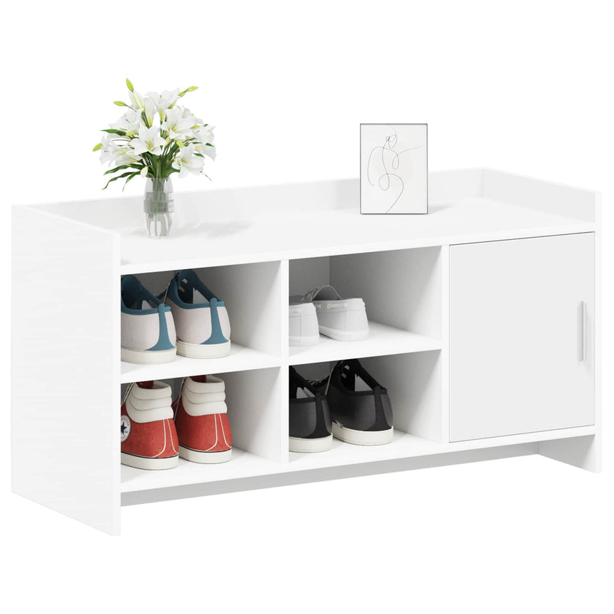 Schoenenkast Met Opslag 100 X 39,5 X 51 Cm Bewerkt Hout