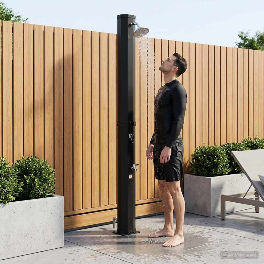 Zonne-Douche Met Douchekop En Kraan 40 L Pvc, Abs, Zinklegering
