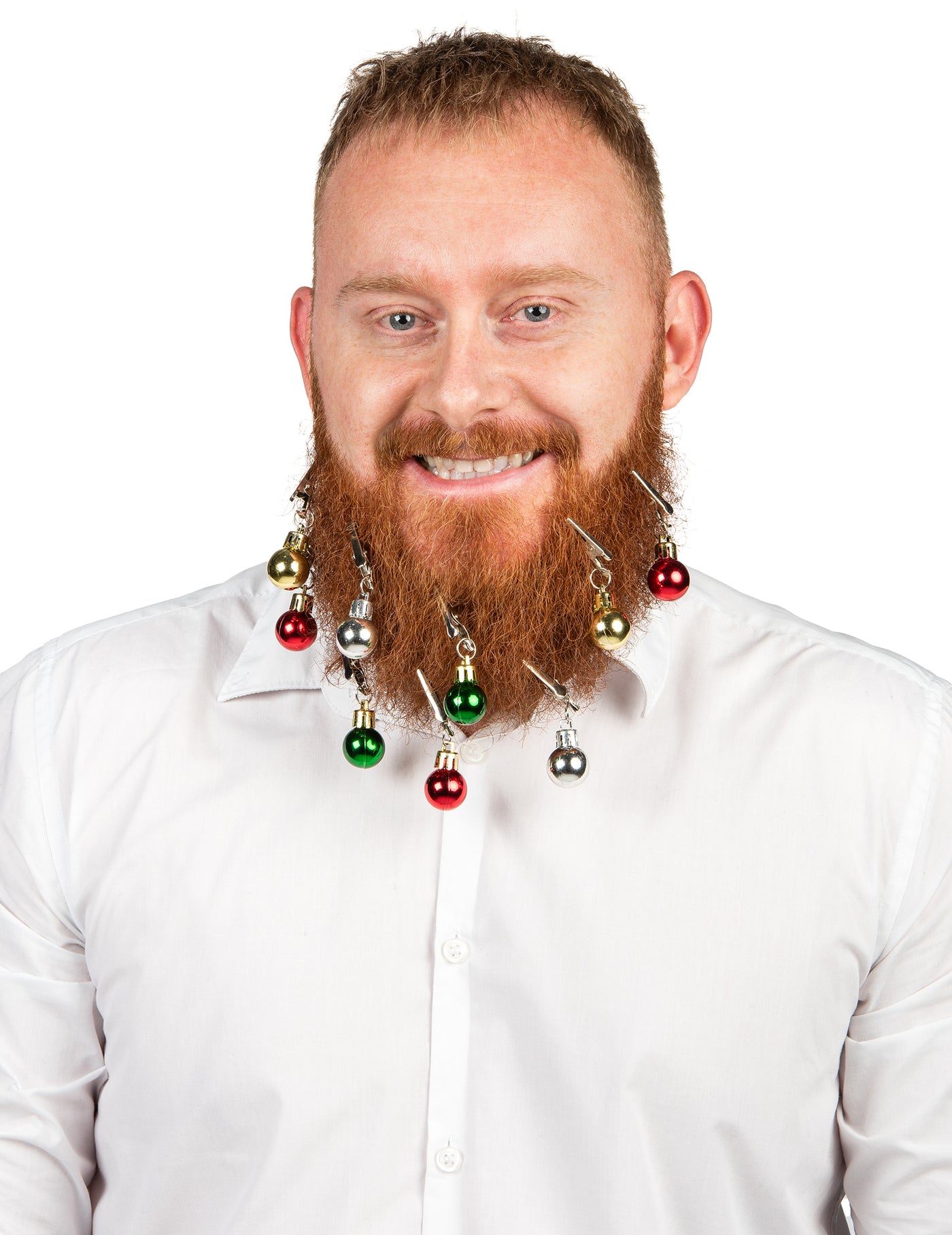 9 Clips pour barbe ou cheveux boules de Noël