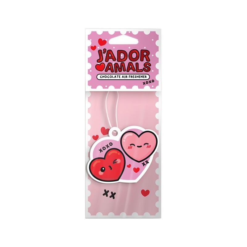 KAWAII - Double Coeur - Désodorisant Voiture - Chocolat