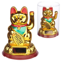 MANEKI-NEKO - Figurine Solaire Porte-Bonheur 11cm