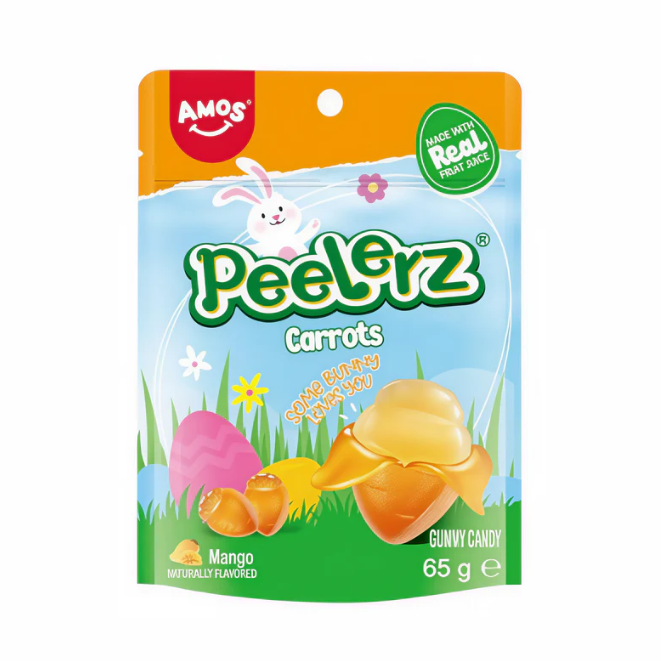 Candy Amos Peelerz Gummy Carrots Easter