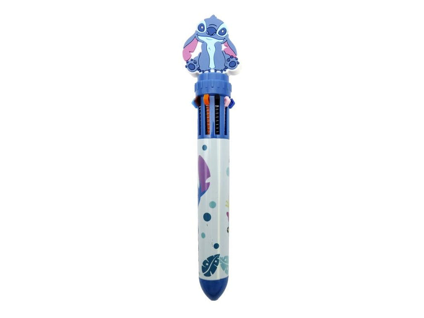 STITCH - Stylo-Bille 10 couleurs 3D Topper