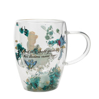 DISNEY PRINCESSES - Cendrillon - Verre avec Fleurs Sechées 300ml