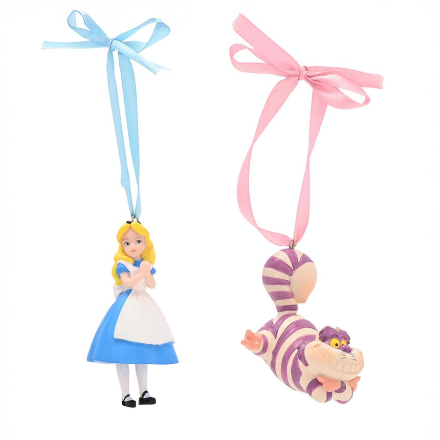 DISNEY - Alice & Chat du Cheshire - Set de 2 Décorations