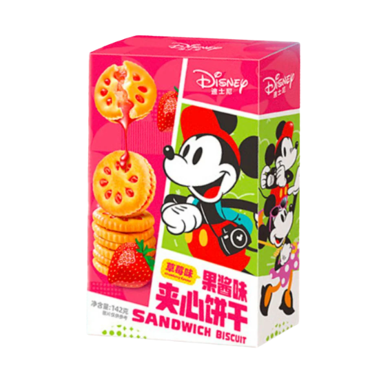 Binqi Disney Strawberry Jam Sandwich Biscuits