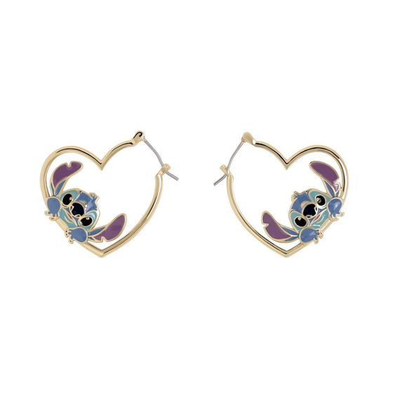 STITCH - 1 Paire d'Anneaux d'Oreilles en forme de Coeur