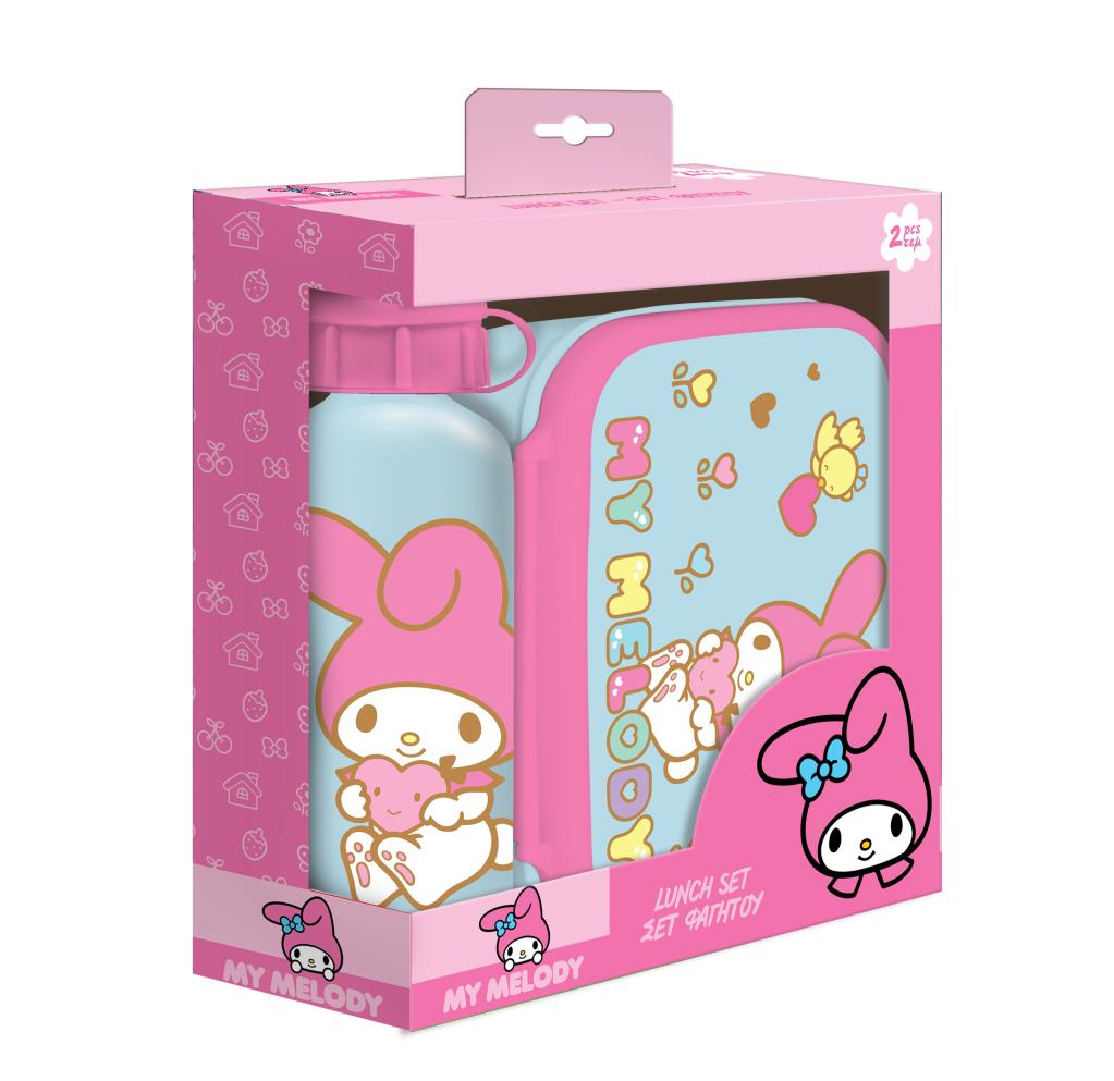 MY MELODY - Set Boite à Tartines + Bouteille en Aluminium 500ml