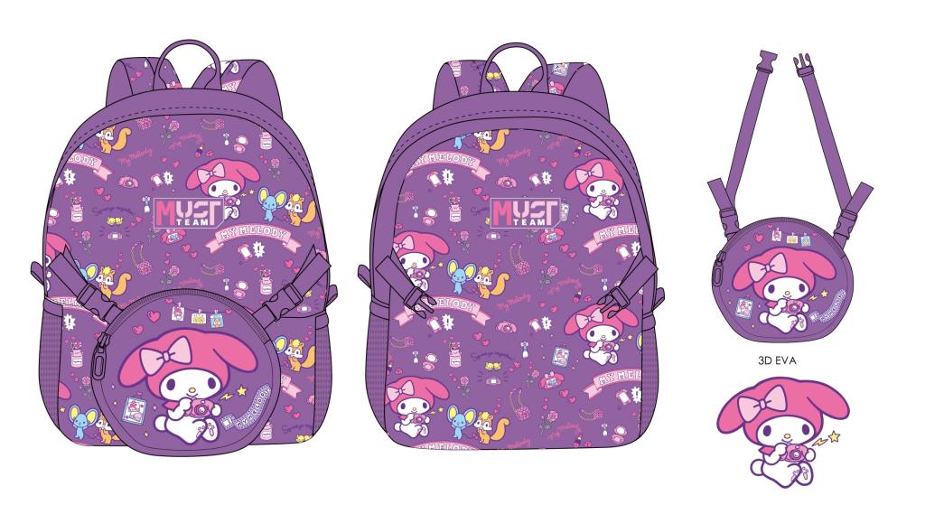 MY MELODY - Must - Sac à dos + un mini sac détachable