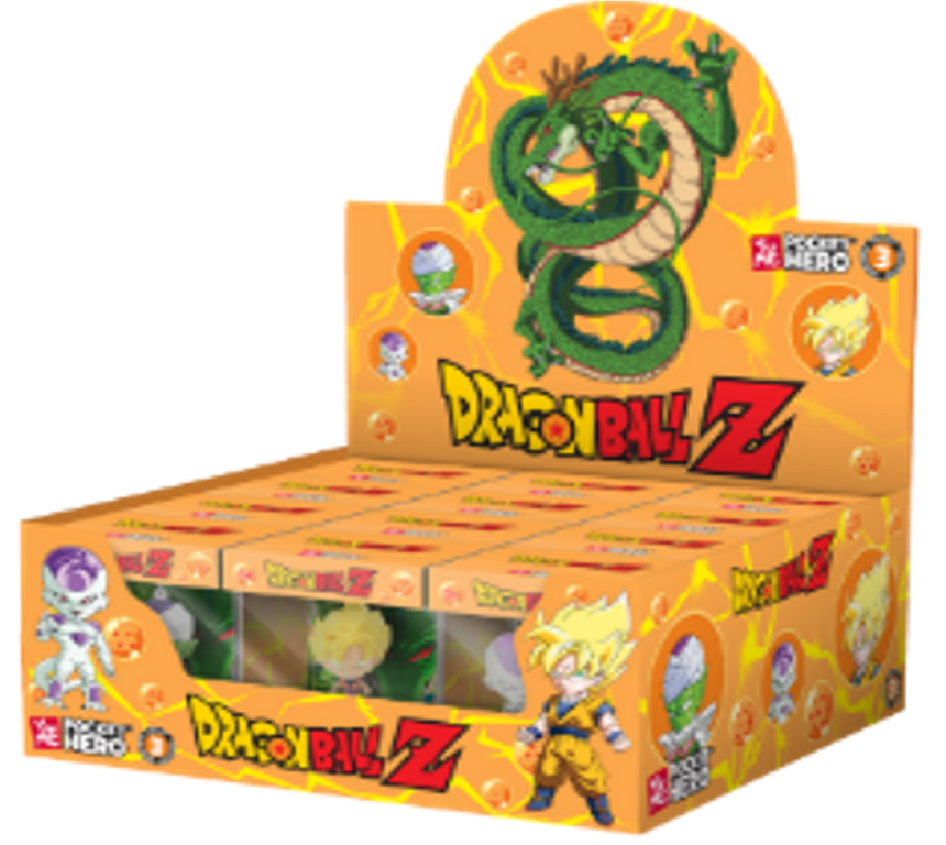DRAGON BALL Z - Pocket Hero - Assort. 12 Porte-Clés WINDOW BOX 6-7cm