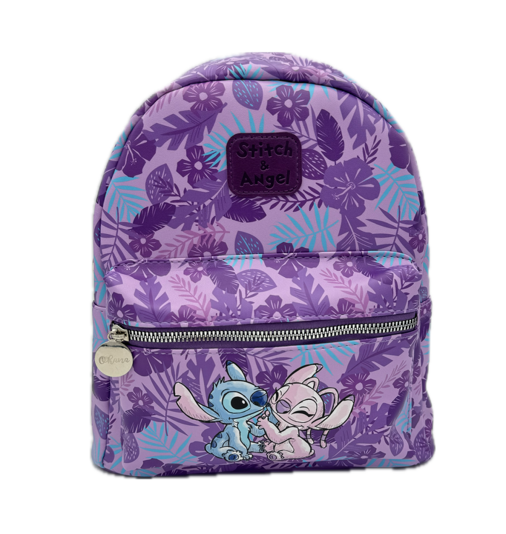 STITCH & ANGEL - Ohana - Sac à dos Similicuir - 28x11x22cm