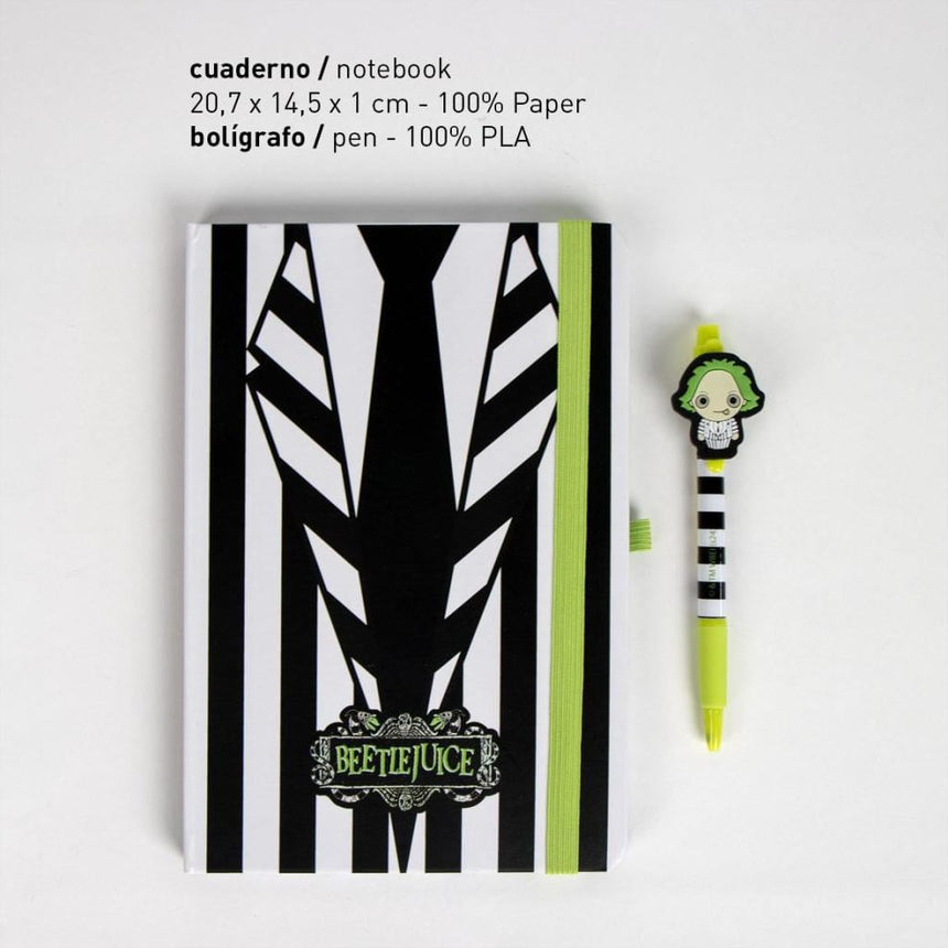 BEETLEJUICE - Pack Premium Notebook A5 + Stylo-Bille