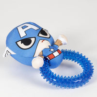 AVENGERS - Captain America - Jouet - Anneau de Dentition pour Chien