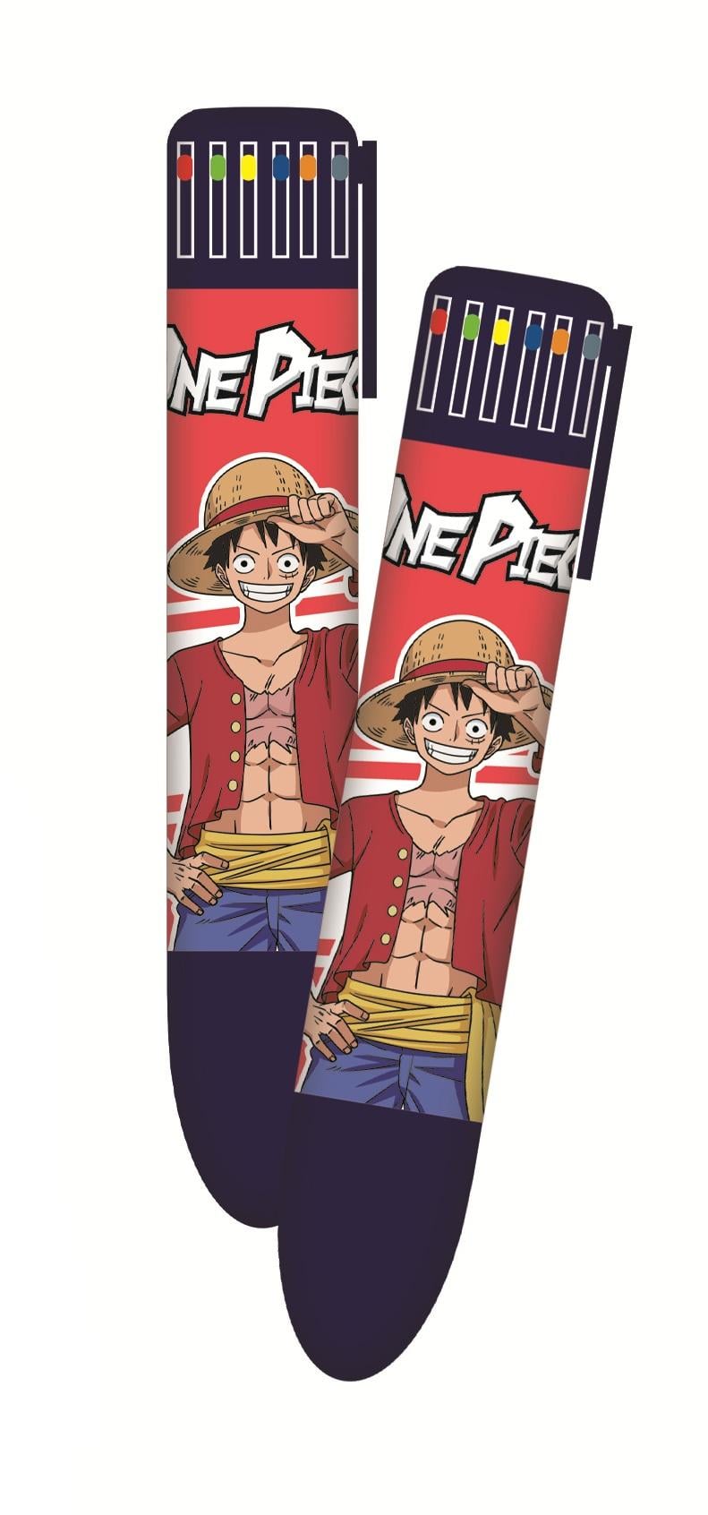 ONE PIECE - Display de Stylos-bille 6 couleurs - 16pc.