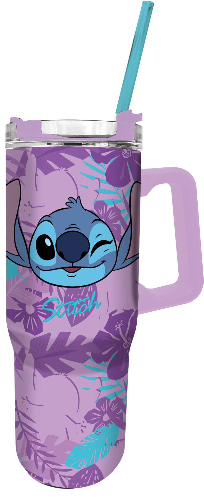 STITCH - Purple Flower - Mug de Voyage XXL - Format 1,16 L
