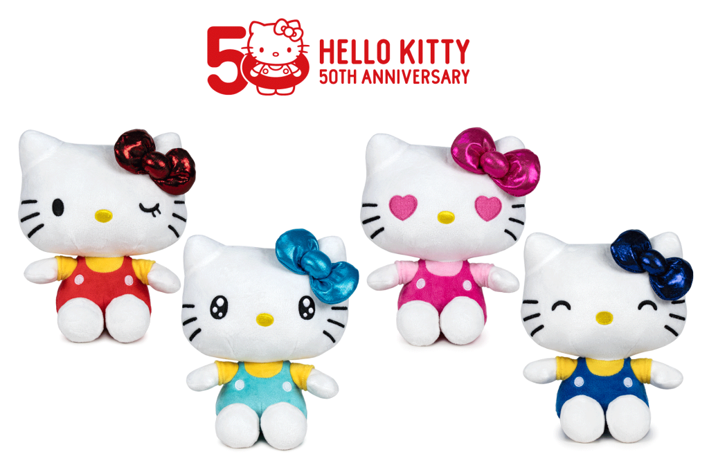 HELLO KITTY - Assortiment de 12 Peluches - 4 Modèles - 16cm