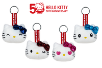 HELLO KITTY - Assortiment de 24 Porte-Clés Peluches - 4 modèles - 7cm