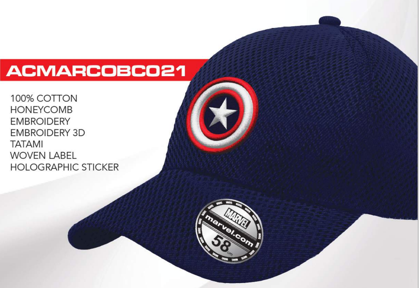 CAPTAIN AMERICA - Logo - Casquette de Baseball "Honey Comb"