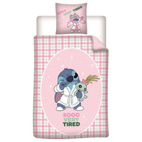 LILO & STITCH - Sooo Very Tired - Parure de lit 140x200cm + 65x65cm