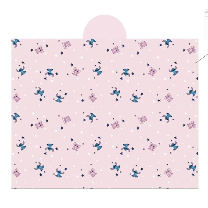 DISNEY - Stitch & Angel "Rose" - Couverture à capuche 120x150cm