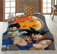 DRAGON BALL Z - Goku & Vegeta - Parure de lit 140x200cm + 65x65cm