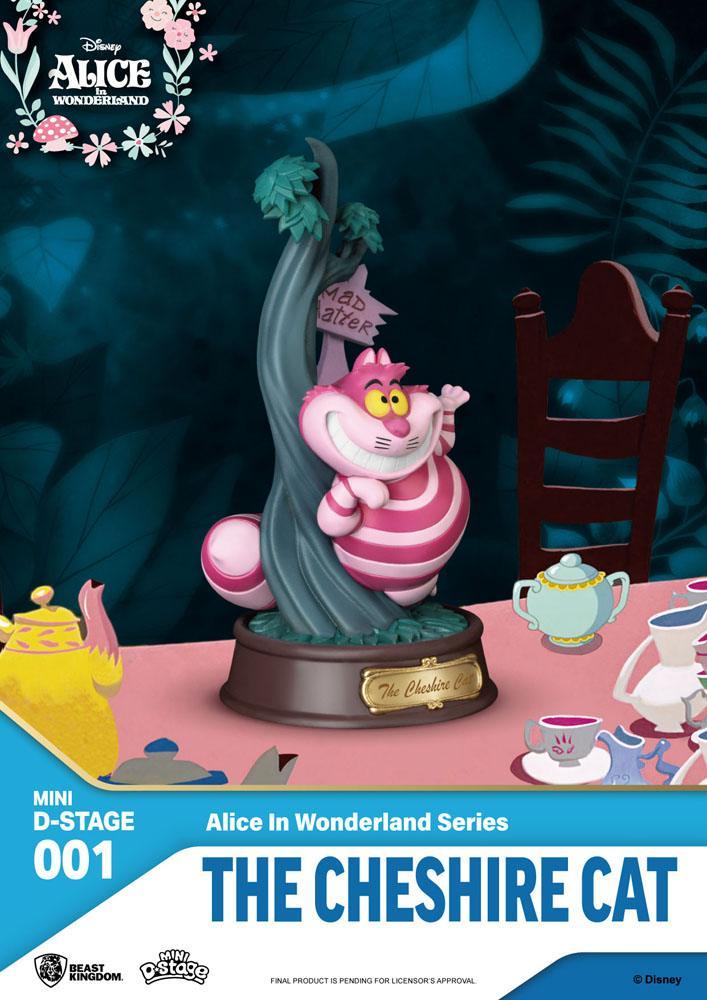 DISNEY - Chat du Cheshire  - Statuette Mini Diorama 10cm