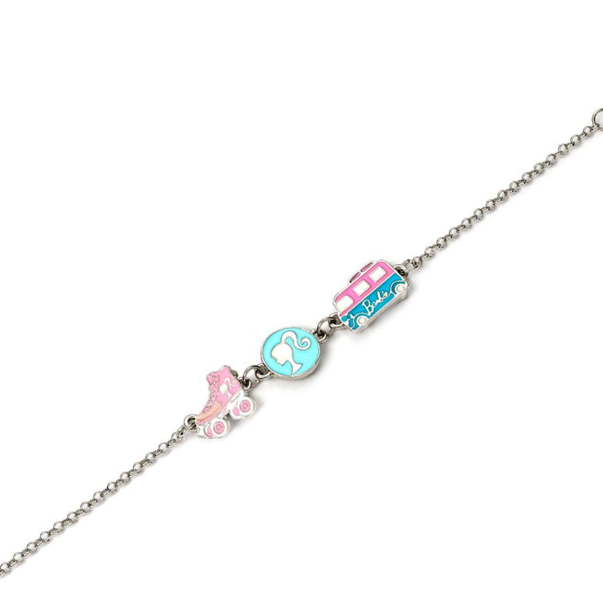 BARBIE - Bracelet en Chaine - Silhouette, Skate & Camping-Car