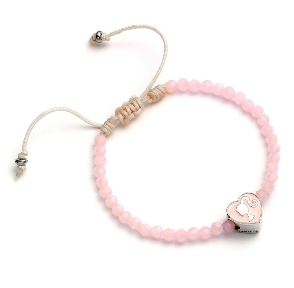 BARBIE - Bracelet de Perles Rose - Coeur