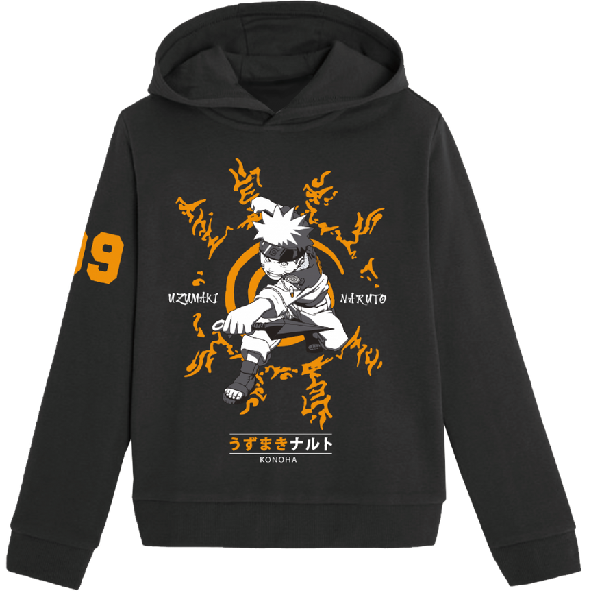NARUTO - Naruto Uzumaki Konoha - Sweat-Shirt Enfant (6 Ans)