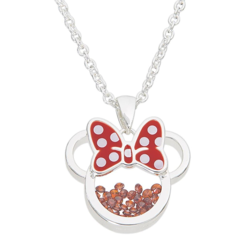 MINNIE - Collier Anniversaire en Laiton Plaqué Argent - Janvier