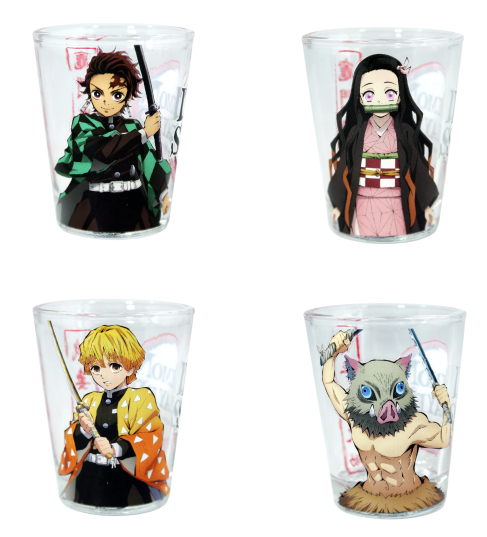 DEMON SLAYER - Groupe - 4 Verres à Shot 57ml